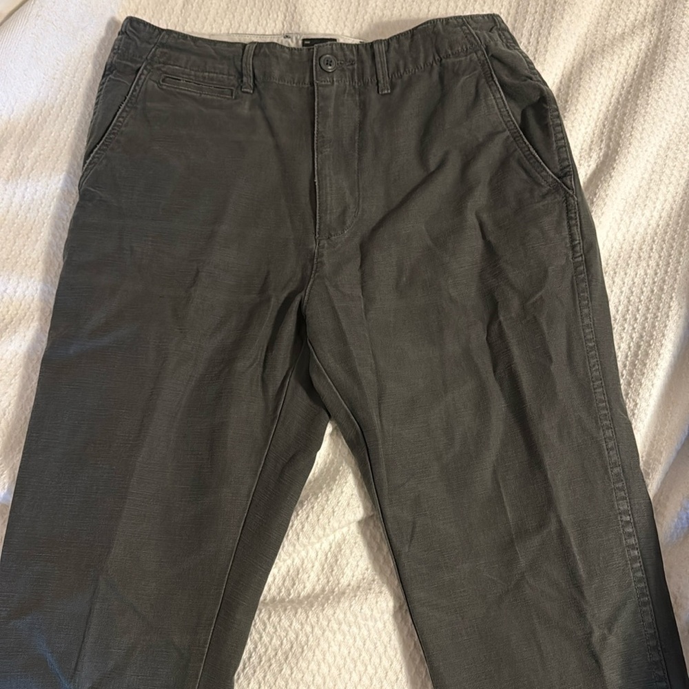 JCrew Vintage Antique olive green Wash Chino Pant 32x30 G1510